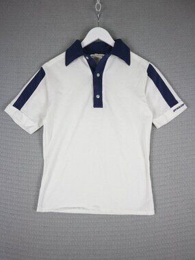 Dunlop 1970's Vintage Tennis Button Up Polo Shirt Small Made in Canada
